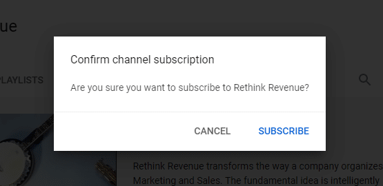 YouTube Subscribe Link Builder - Rethink Revenue